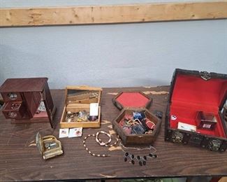 Jewelry boxes and contents