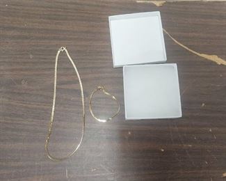 Necklace and Bracelet in Box