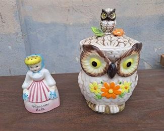 owl cookie jar and Kleanser Kate