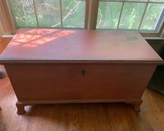 Antique large painted blanket chest
