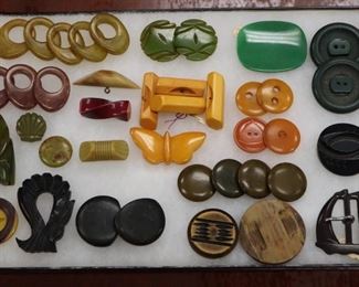 Bakelite Various Buttons/Buckles/Accessories