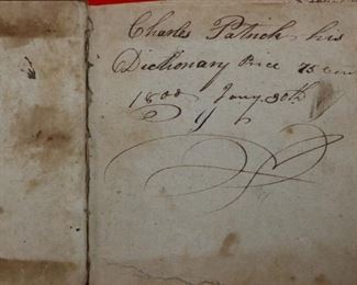 Rare 1782 Noah New Spelling Dictionary 