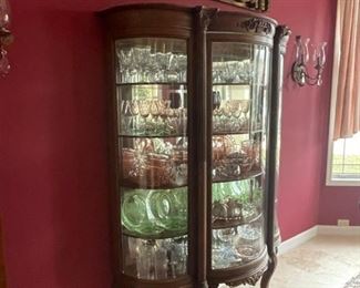 Large Beveled Glass Curio Cabinet