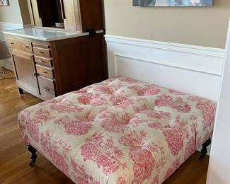 Large tufted ottoman/coffee table