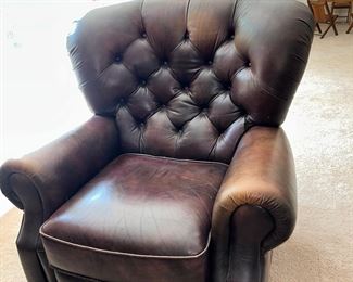Leather recliner