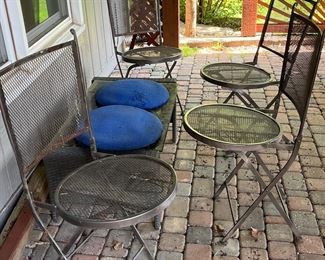 Folding iron chairs