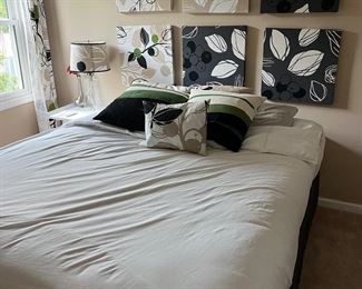 Queen bed on platform