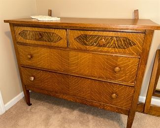 Antique dresser and mirror