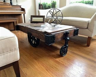 Vintage Railroad Cart Coffee table
