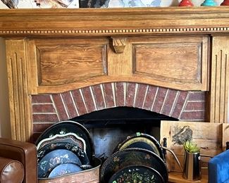 Large Assortment of painted trays