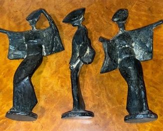 MCM Japanese statuettes 3 women
