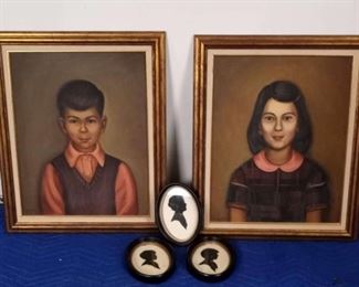 Oil Portraits and Silhouettes