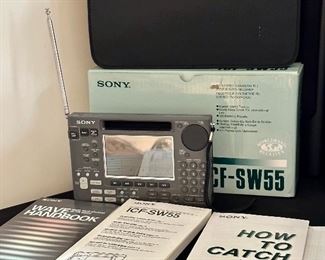 Sony CF-SW55 Short Wave Radio with original box and instruction manuals.