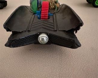 Batmobile 1973 Friction Toy with both Batman and Robin on board