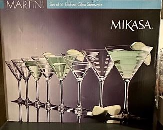 Mkasa Martini Glasses, New in Box