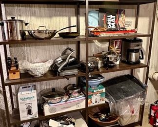 A variety of Kitchen. Cookware and Small electrics
