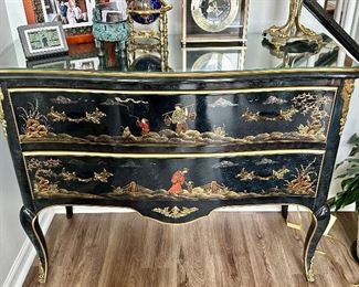 Louis XV Style Chinoiserie Decorated Chest of Drawers