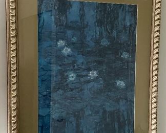 Framed Monet Print in Antique Look Frame.