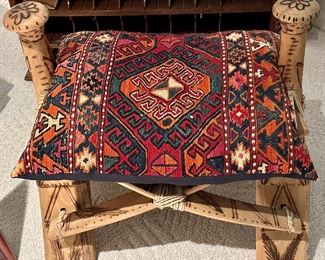 Vintage Camel Saddle Chair/Foot Stool. Very Cool!