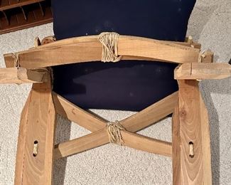 Vintage Camel Saddle Chair/Foot Stool. Very Cool!