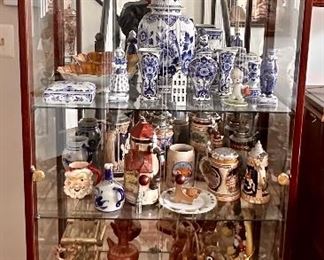 Glass Display Case Filled with Treasures.