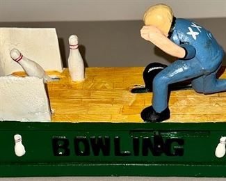 Vintage Bowling Cast Iron Bank (Reproduction) 