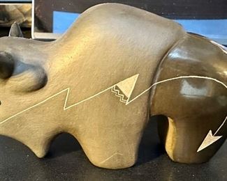 Very Unique carved Buffalo by Harrison & Marie