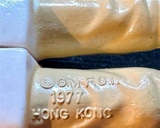 Original 1977 Figures including Left to Right: Darth Vader, R2D2, Luke Skywalker, Princess Leia and Obi-Wan