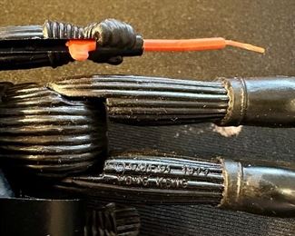 Original 1977 Figures including Left to Right: Darth Vader, R2D2, Luke Skywalker, Princess Leia and Obi-Wan