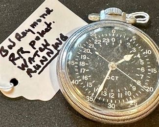 AN-5740 Elgin 24 Hr. Dial Pocket Watch. Circa 1940's