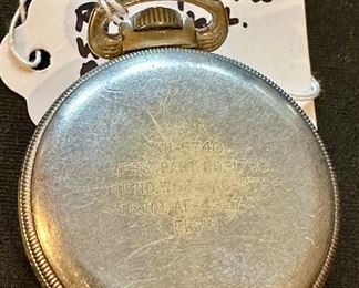 AN-5740 Elgin 24 Hr. Dial Pocket Watch. Circa 1940's