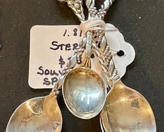 Sterling Silver Souvenir Spoons 