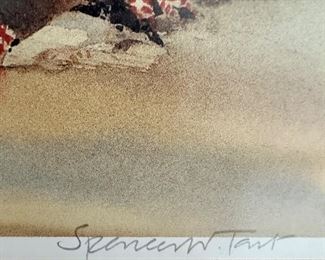 Signed Painting depicting 5 Camels resting in the Desert