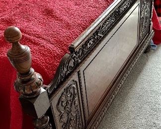 1890's Antique Bed with Head and Foot Boards