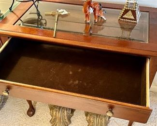 Beautiful Cherry 2 Drawer Display Console/sofa table.