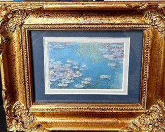 This is a small frame with a Monet Print.  Very cool on a Desk or table with easel...