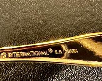 International Silver Co.  Gold Toned Silverware Set with 46 pcs