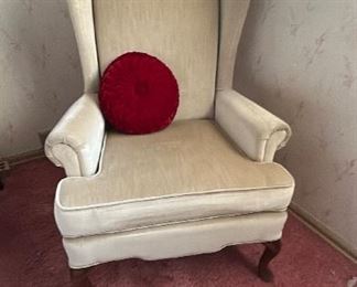 Nice solid wingback chair