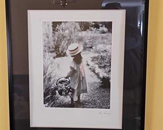 Girl In Garden By Ian Harrison