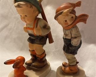 Hummel Goebel March Winds And Sensitive Hunter Figurines