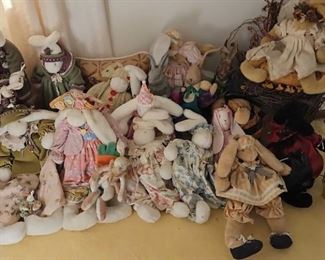Large Collection Of Stuffed Rabbits