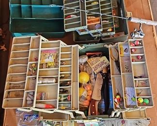 Tackle Boxes, Accessories, Lures, Ice Fishing Lures And Pole