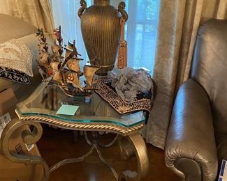 One of two side tables