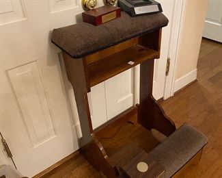 This very cool kneeler was hand built by a man that worked at the mansion