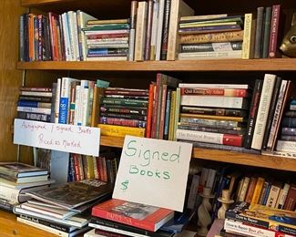 this huge collection is full of signed books either by author, by the Blanco's or signed by gift giver