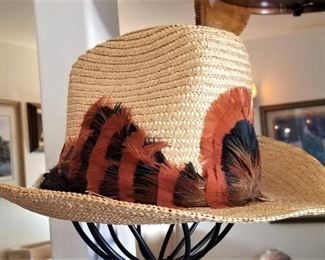 Cowboy feathered hat
