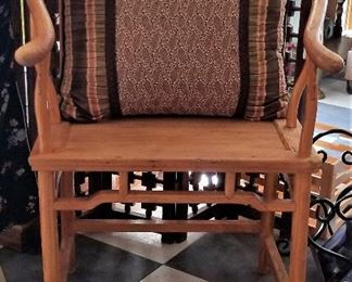 Antique oversized wooden chair