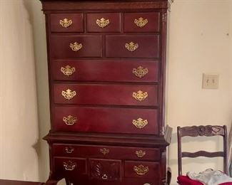 Mahogany High Boy Chest by American Drew - American Independence Collection  Retains original paperwork/ tags