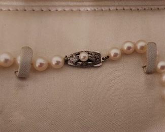 Genuine Mikimoto Pearls - 18 " 