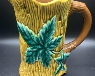 Fitz & Floyd Majolica Maple Leaf Pitcher from 1993